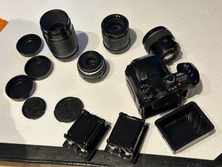 Pentax 645NII Cámara + 3 Lentes + 1 Back