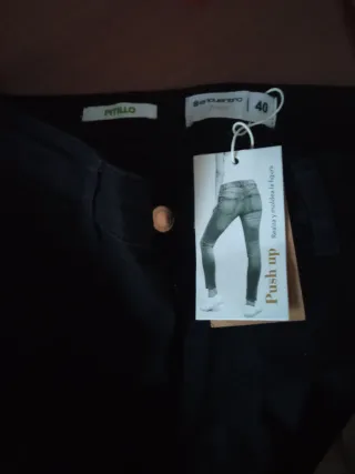 Lote 2 Pantalones Vaqueros Negros Talla L