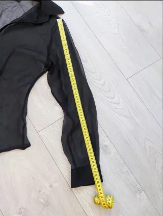 Zara Talla 42 - Blusa Negra Seda