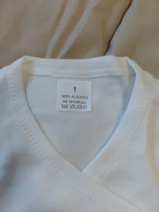 Body de bebé blanco manga larga