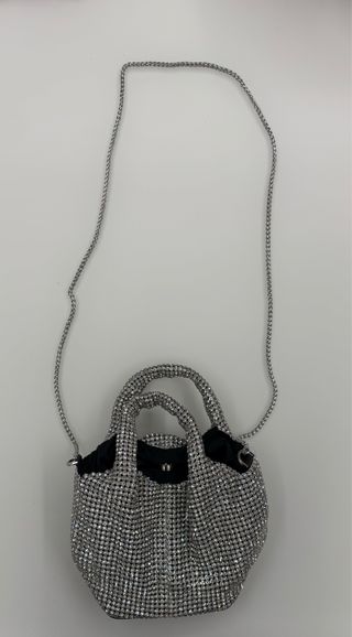 Borsetta gioiello strass argento