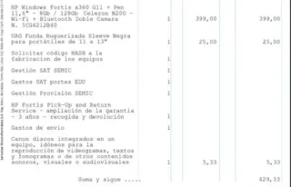 Portatil HP con pantalla táctil