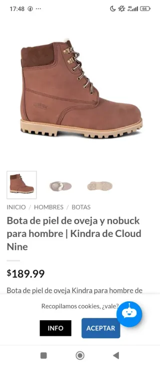 botas nuevas estilo Timberland piel Cloud Nine