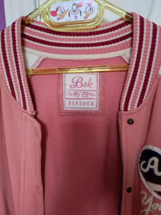 Chaqueta Beisbolera Bershka Rosa Talla M