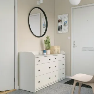 Cómoda Hauga IKEA 6 Cajones Blanca