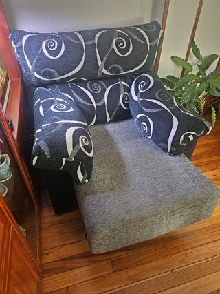 Butaca de salón tela diseño espiral