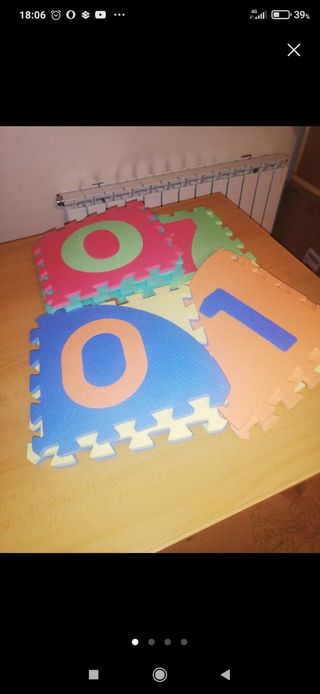 Alfombra puzzle números infantil