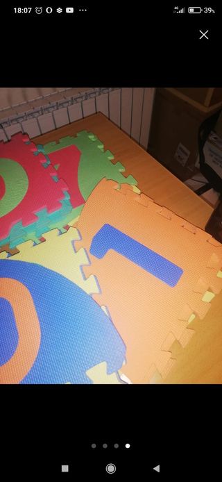 Alfombra puzzle números infantil