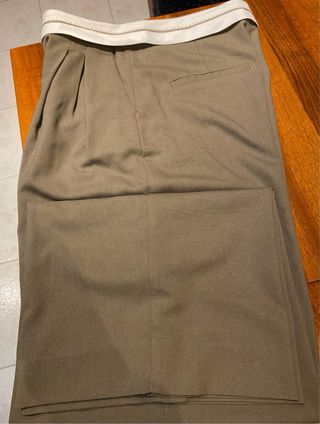 Pantaloni donna vita alta gamba larga