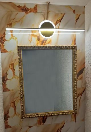 Lampara pared aplique oro 60cm led espejo