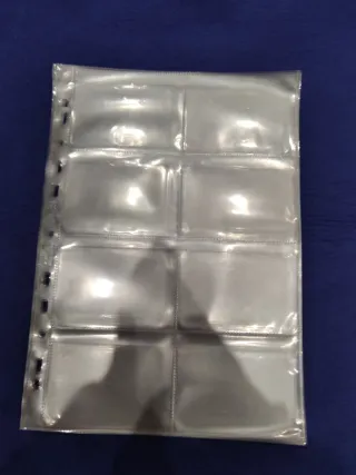 Fogli trasparenti per schede telefoniche