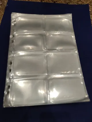 Fogli trasparenti per schede telefoniche