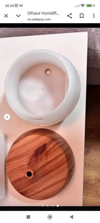 Difusor/humidificador. Podemos poner aromas.Madera