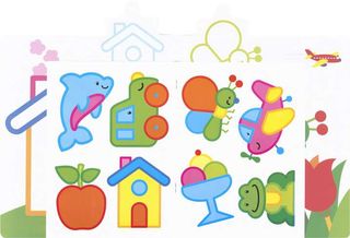 Libro para colorear con 8 pegatinas (2-3 años)