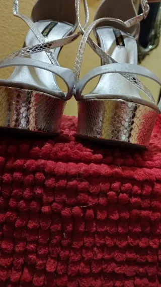 Zapatos de fiesta plateados