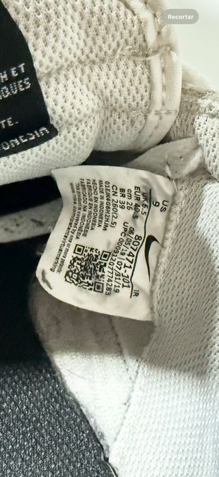 Zapatillas Nike Cortez Blancas y Negras