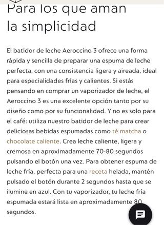 Aeroccino 3 espumador leche nespresso NUEVO