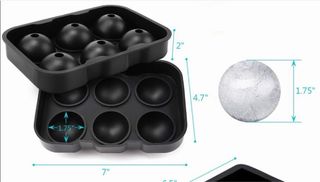 Cubitera 6 Hielos Redondos Grandes Silicona