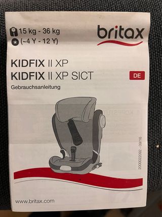 Silla coche Britax Römer gris