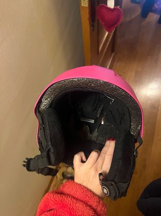 Casco de esquí rosa talla XS