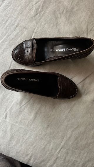 Mocasines tacón Pedro Miralles Marrones
