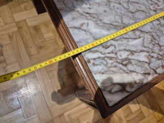 Mesa auxiliar mármol y madera