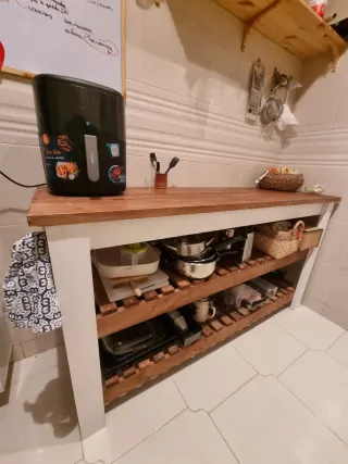 Isla de cocina madera