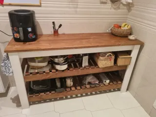 Isla de cocina madera