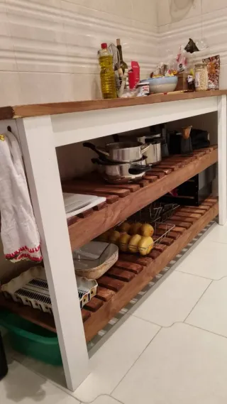 Isla de cocina madera