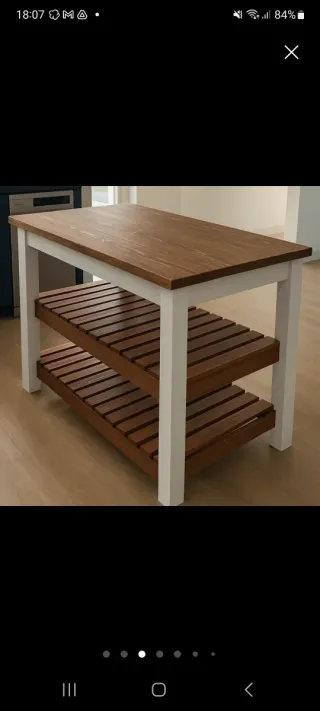 Isla de cocina madera