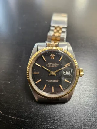 Rolex Datejust Negro/Oro Funcionando