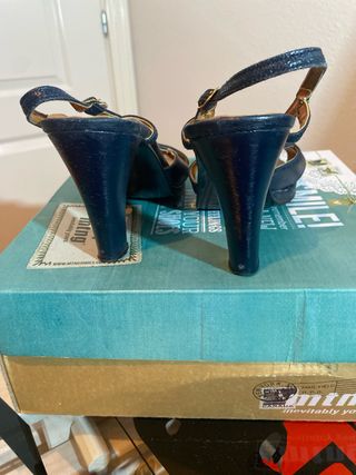 Sandalias Yorca Tiras Azul Marino