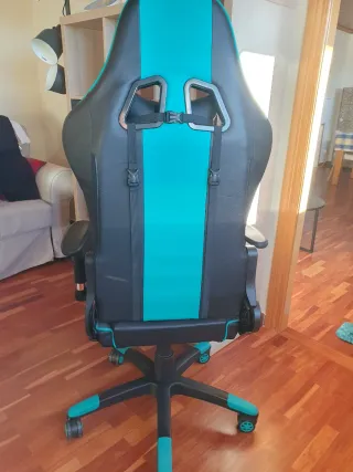 Silla Gaming Rainbow Negra y Turquesa