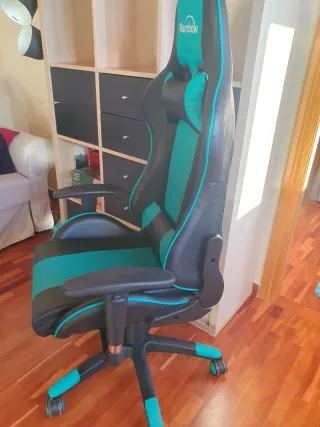 Silla Gaming Rainbow Negra y Turquesa