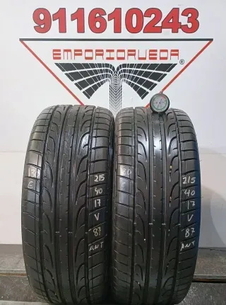 215 40 17 V DUNLOP RUEDA AL 90% VIDA UTIL