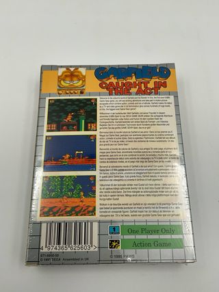 sellado Garfield Caught in the Act Sega Game Gear