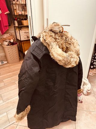 Giacca nera con pelliccia tg L