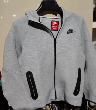 Felpa con zip Nike grigia