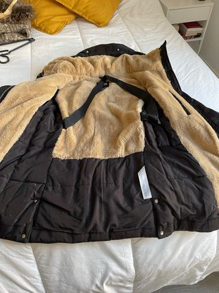 Abrigo Zara Negro Muy Abrigado