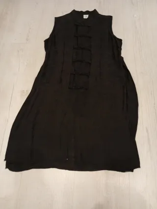 Blusa Seda Negra Estilo Oriental