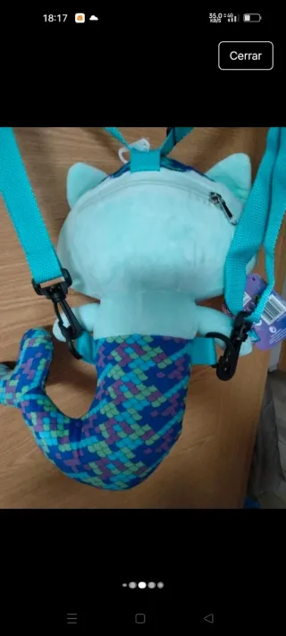 Mochila Peluche Gatita Sirena Soregata