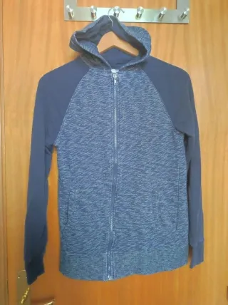 Sudadera H&M Azul Cremallera 14+ Años