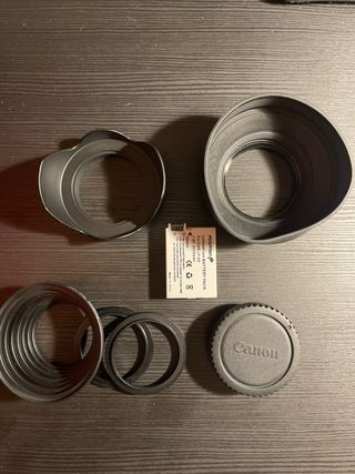 Cámara Canon Vídeo foto, Negra. 4 lentes. filtros
