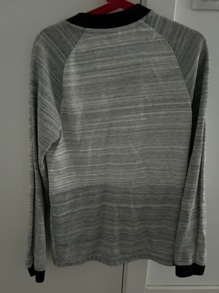 Sudadera Nike cremallera gris y azul talla S