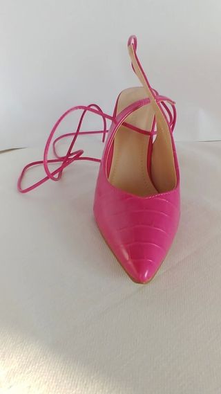 Sandali Diamantique Fuchsia con Lacci