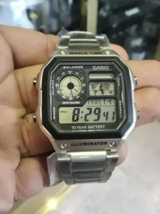 CASIO AE-1200WHD-1a/ correa metálica/oferta flash
