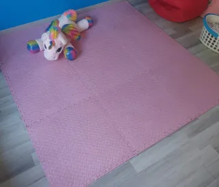 Tappeto gomma rosa per bambini