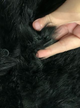 Abrigo de pelo negro