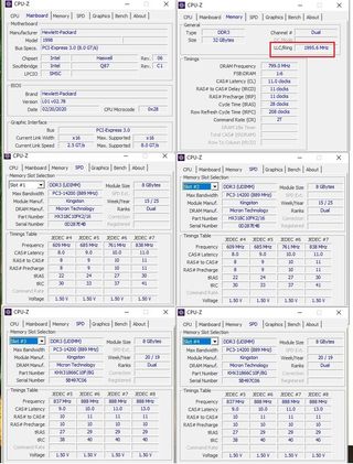 4x8GB = 32 GB DDR3 1.866 MHz HyperX Fury