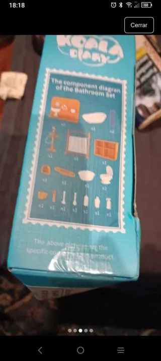 Conjunto de baño para casa de muñecas